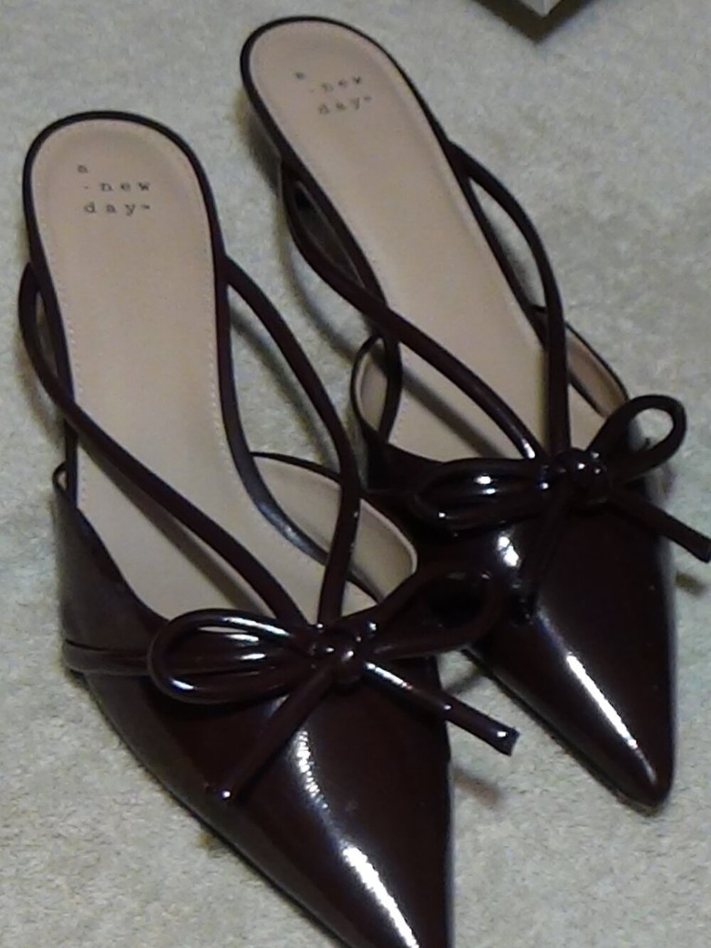 Women Odelia 1.75" Heels Shoes Faux Leather A New Day Size 9.5 Red